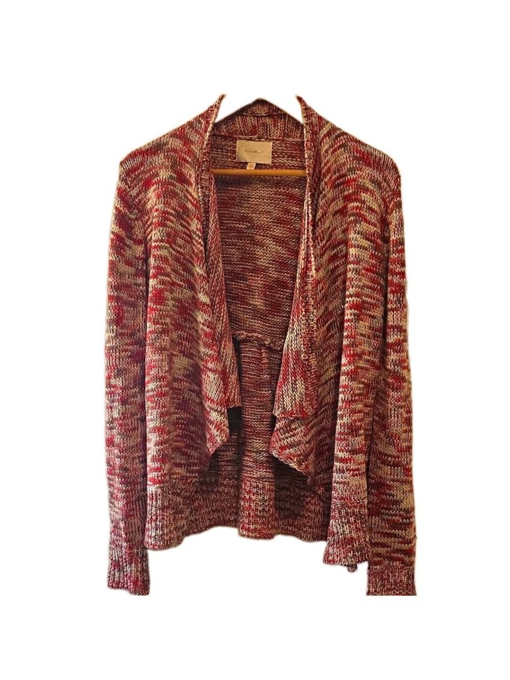 Skies Are Blue Womens Marled Knit Acrylic Open Front Cardigan Sweater M 20785